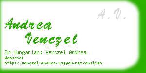 andrea venczel business card